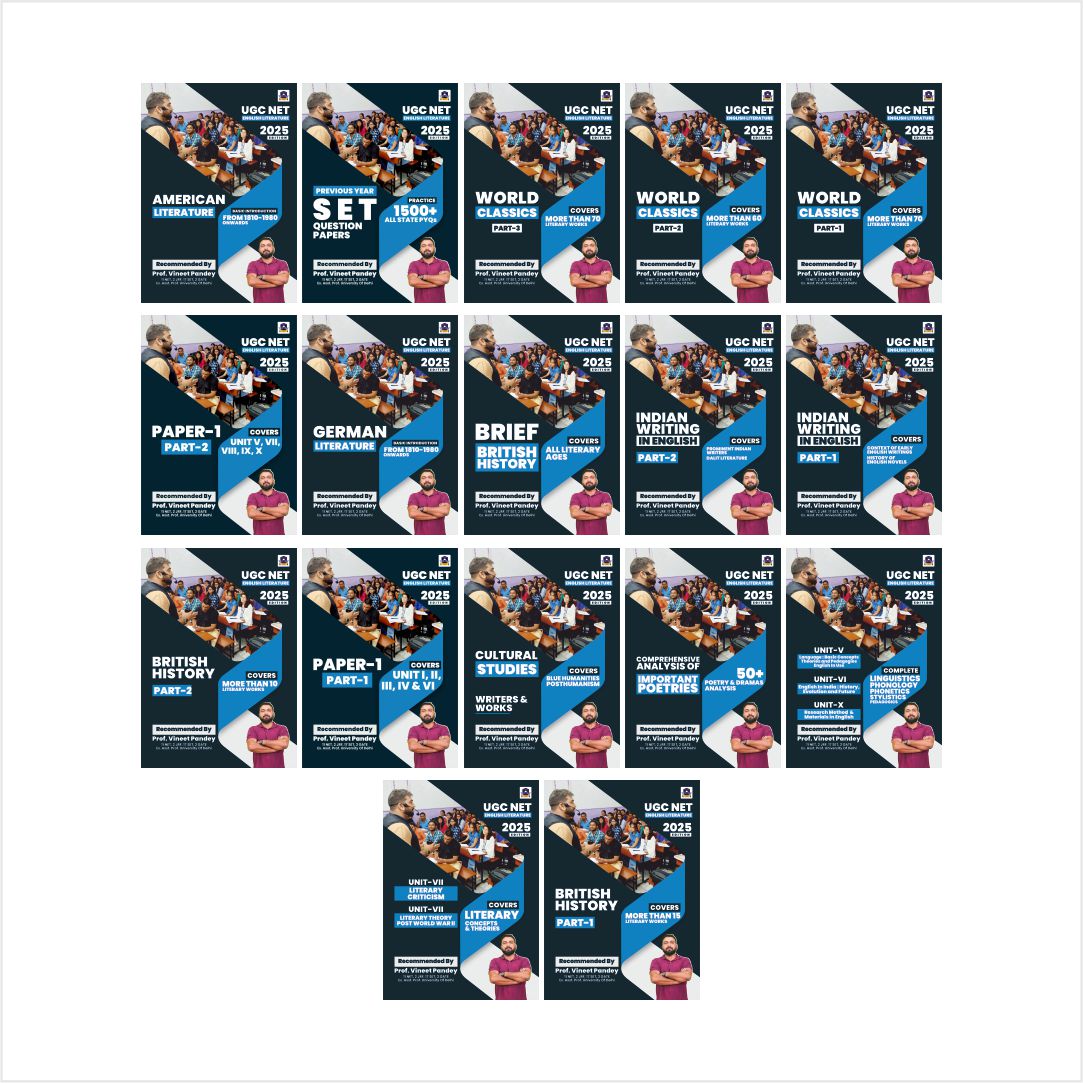UGC NET English Literature 2025 Complete Book Set by Prof. Vineet Pandey