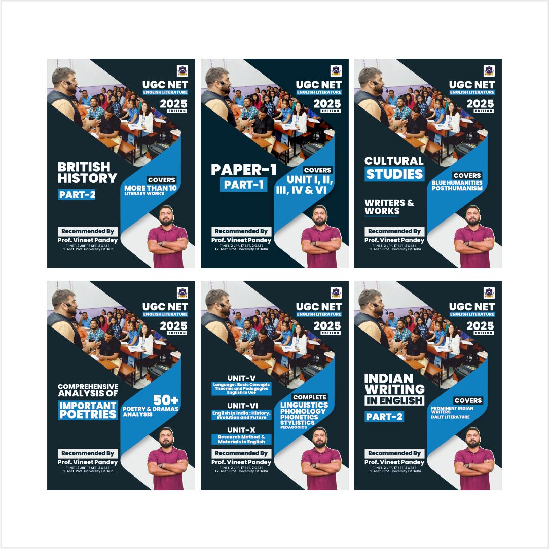 UGC NET English Literature 2025 Complete Book Set by Prof. Vineet Pandey