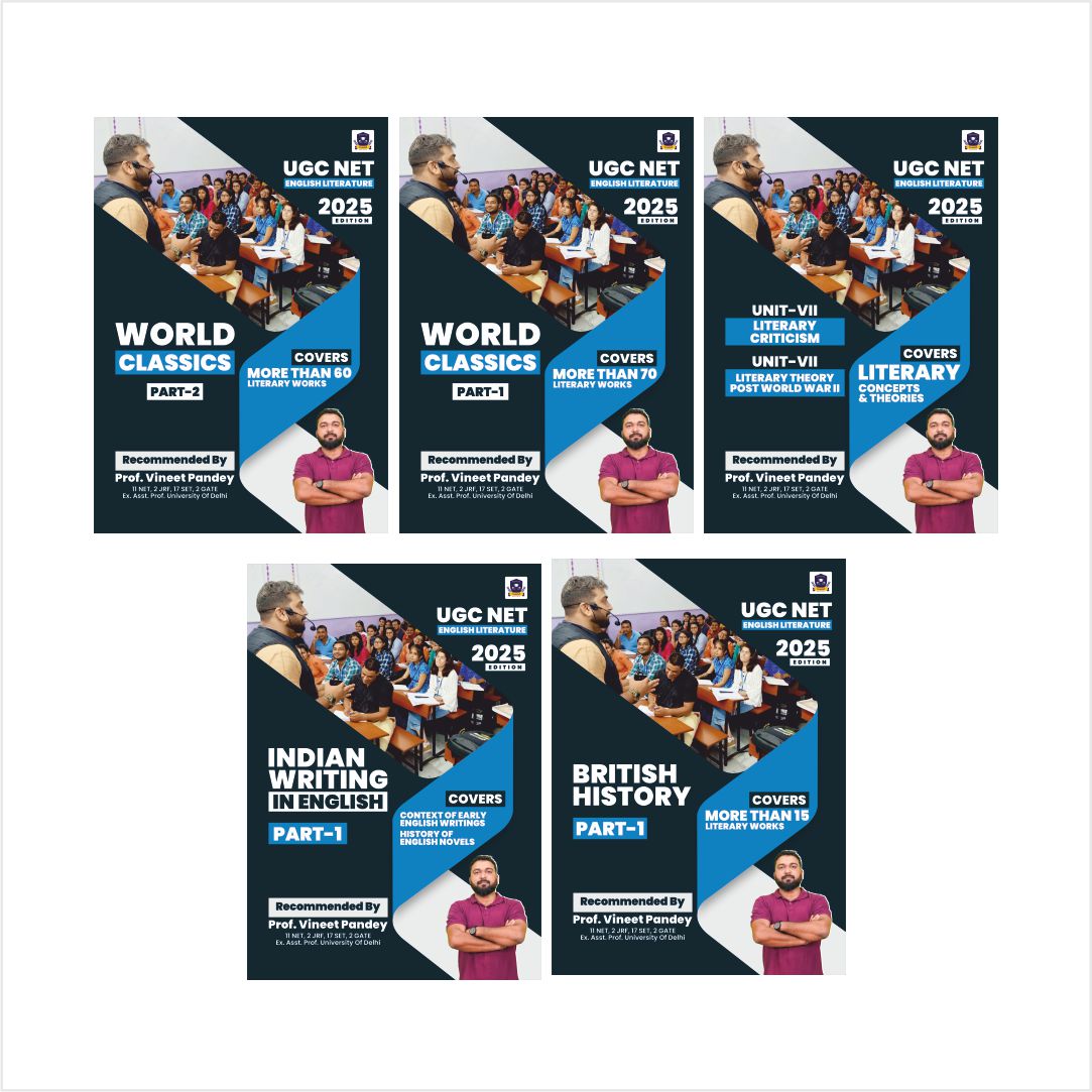UGC NET English Literature 2025 Complete Book Set by Prof. Vineet Pandey