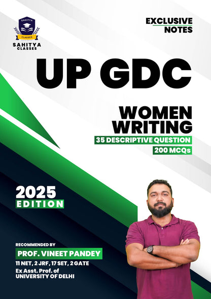 UP GDC (Uttar Pradesh Government Degree College) English Literature Study Material 2025 Edition - Exclusive Notes by Prof. Vineet Pandey