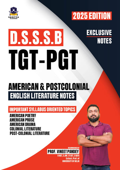 DSSSB TGT-PGT English Literature Notes 2025 Edition – By Prof. Vineet Pandey