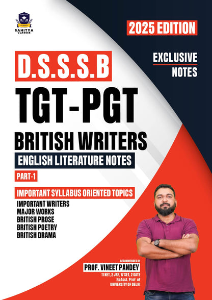 DSSSB TGT-PGT English Literature Notes 2025 Edition – By Prof. Vineet Pandey