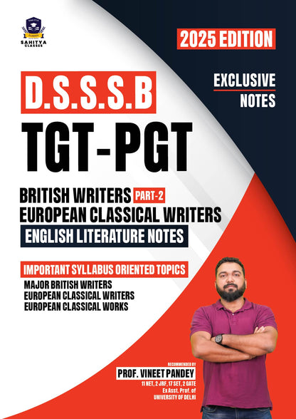 DSSSB TGT-PGT English Literature Notes 2025 Edition – By Prof. Vineet Pandey