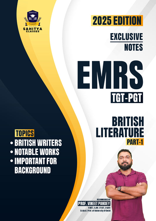 EMRS TGT-PGT 2025: Complete English Literature Notes by Prof. Vineet Pandey