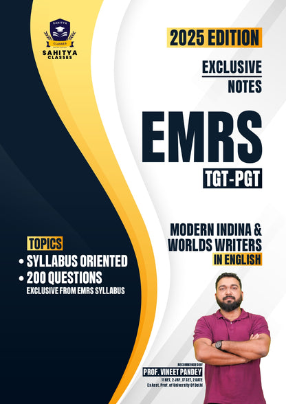 EMRS TGT-PGT 2025: Complete English Literature Notes by Prof. Vineet Pandey
