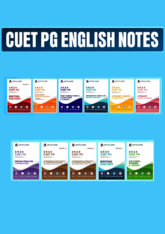 CUET PG English Notes 2025 – Expert-Curated Complete Study Material