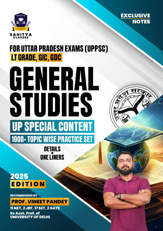 Exclusive General Studies Notes (English Medium) for UPPSC 2025 | LT Grade | GIC | GDC | 1000+ Practice Questions