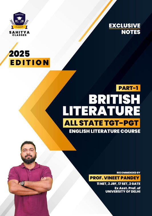 English Literature Notes 2025 – American, British & Indian Literature | TGT–PGT Exams